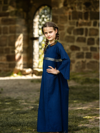 Trollfelsen Mittelalter Kinder Kleid Leo Carbone Donna blau